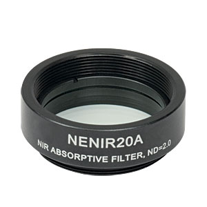 Thorlabs索雷博 NENIR20A Ø25 mm NIR吸收型中性密度滤光片