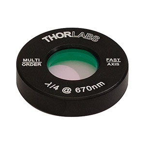 Thorlabs索雷博 WPMQ05M-670 - Ø1/2英寸多级四分之一波片