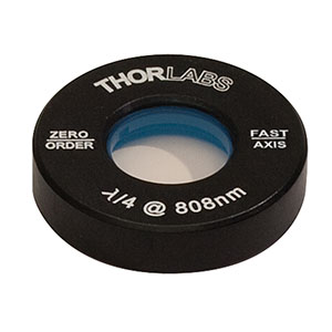 Thorlabs索雷博 WPQ05M-808 - Ø1/2英寸零级四分之一波片