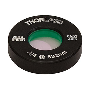 Thorlabs索雷博 WPQ05M-532 - Ø1/2英寸零级四分之一波片