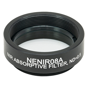 Thorlabs索雷博 NENIR08A Ø25 mm NIR吸收型中性密度滤光片