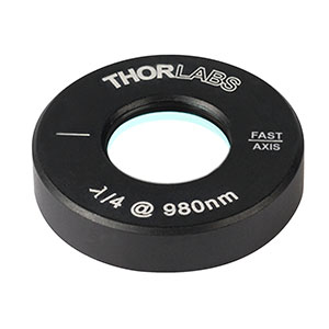 Thorlabs索雷博 WPQ05M-980 - Ø1/2英寸零级四分之一波片