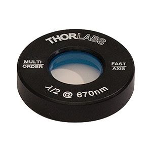 Thorlabs索雷博 WPMH05M-670 - Ø1/2英寸多级半波片