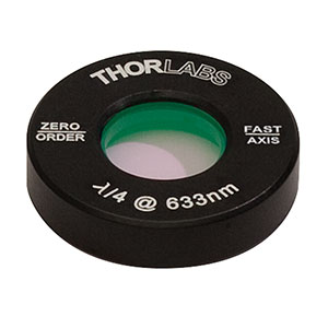 Thorlabs索雷博 WPQ05M-633 - Ø1/2英寸零级四分之一波片