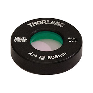 Thorlabs索雷博 WPMQ05M-808 - Ø1/2英寸多级四分之一波片