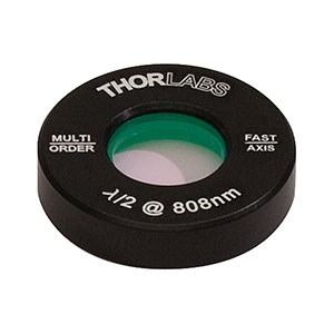 Thorlabs索雷博 WPMH05M-808 - Ø1/2英寸多级半波片