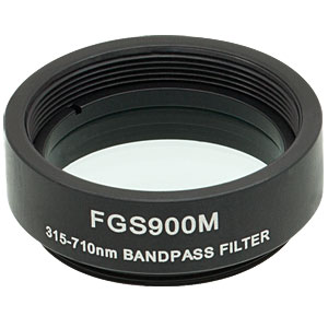 Thorlabs索雷博 FGS900M Ø25 mm KG3彩色玻璃带通滤光片