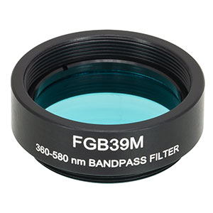 Thorlabs索雷博 FGB39M Ø25 mm BG39彩色玻璃带通滤光片