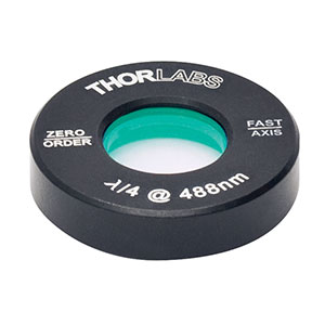 Thorlabs索雷博 WPQ05M-488 - Ø1/2英寸零级四分之一波片