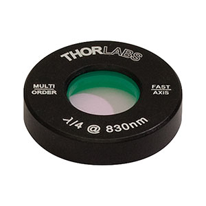 Thorlabs索雷博 WPMQ05M-830 - Ø1/2英寸多级四分之一波片
