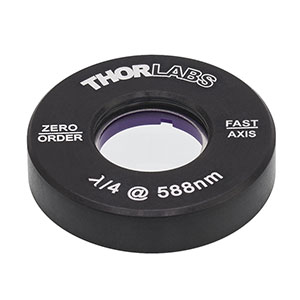 Thorlabs索雷博 WPQ05M-588 - Ø1/2英寸零级四分之一波片