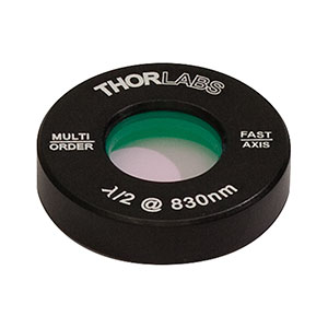 Thorlabs索雷博 WPMH05M-830 - Ø1/2英寸多级半波片