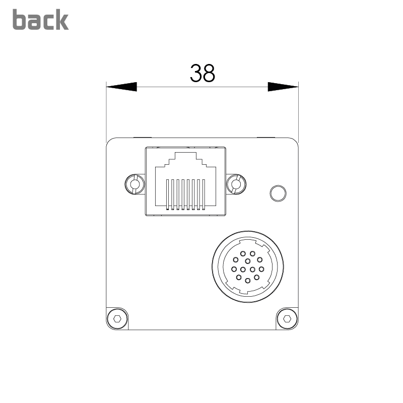 设计图 eco445CVGE 背面（所有尺寸以毫米为单位）