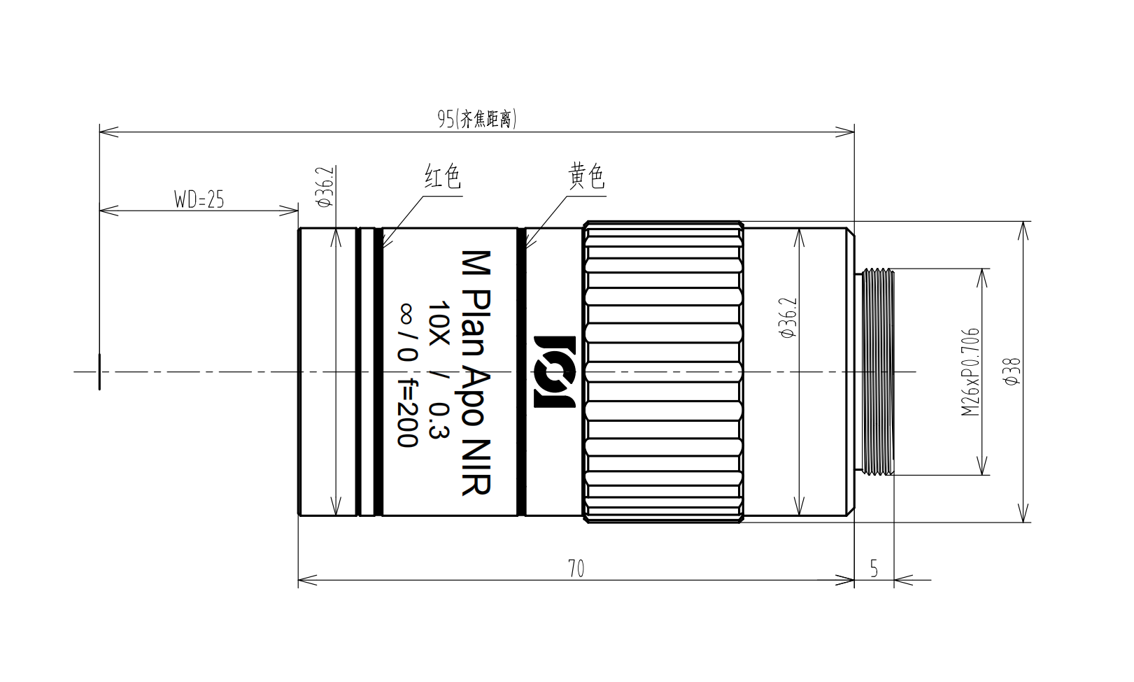 CHIOPT  长步道     CAIR2030A        工业显微镜头