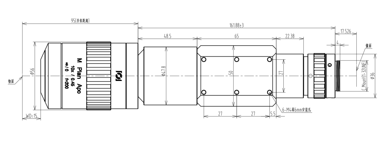 CHIOPT  长步道        TA202045A     工业显微镜头