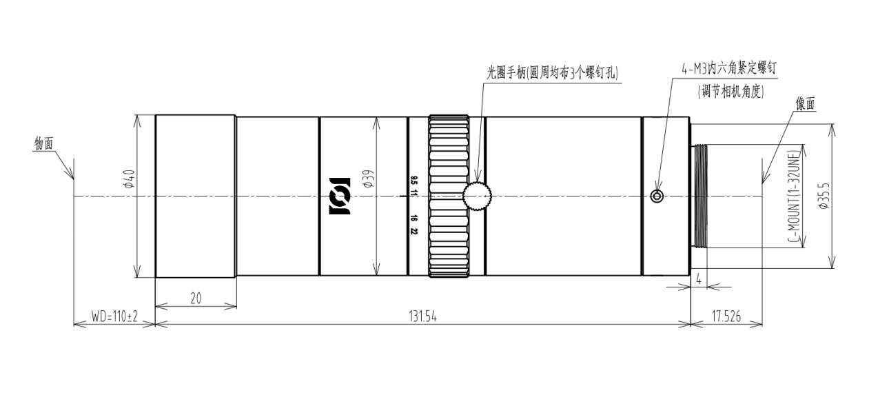 CHIOPT  长步道       MH11151B       远心工业镜头