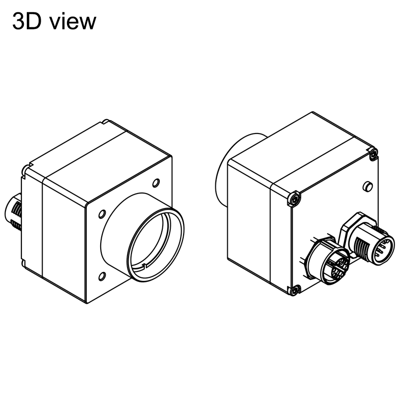 设计图 eco204MVGE67 3D（所有尺寸以毫米为单位）